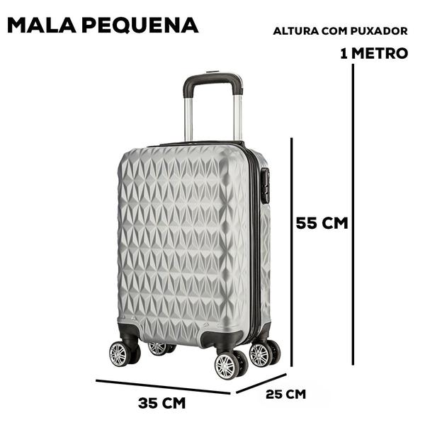 Imagem de Mala De Viagem Bordo Pequena 10kg P+ Em Abs Padrão Anac - AC74