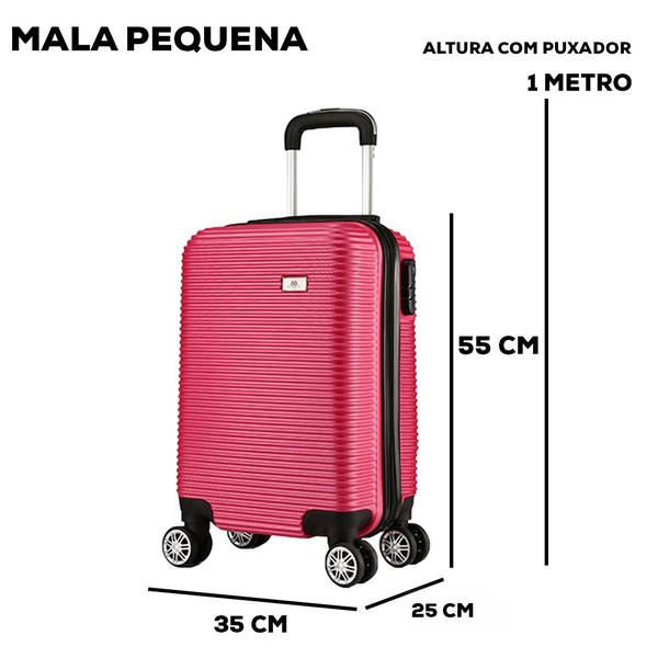 Imagem de Mala De Viagem Bordo Pequena 10kg P+ Em Abs Padrão Anac