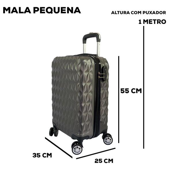 Imagem de Mala De Viagem Bordo Pequena 10kg P+ Em Abs Padrão Anac