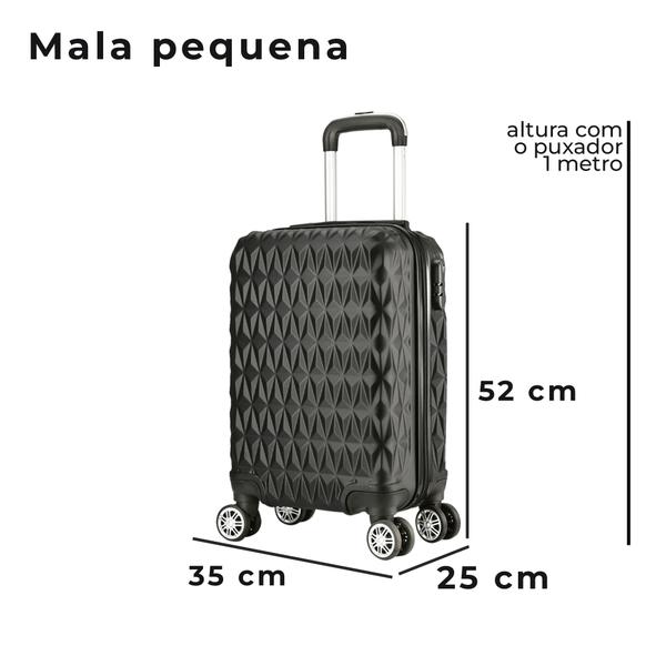 Imagem de Mala De Viagem Bordo Pequena 10kg P+ Em Abs Padrão Anac