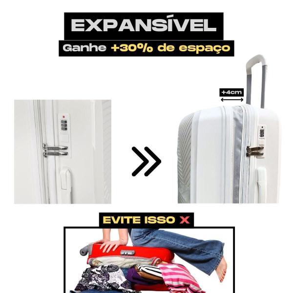 Imagem de Mala De Viagem Com Kit Organizador Bordo 10Kg Polipropileno