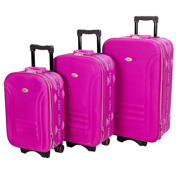 Imagem de Mala de Viagem em Polyester CHX - KIT COM 03 MALAS (G-M-P) - Expansiva