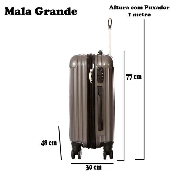 Imagem de Mala de Viagem Grande 23Kg Eagle 77x48x30 Em Abs C/ Rodinhas 360 AS52