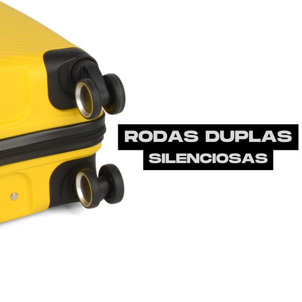 Imagem de Mala de viagem grande 32kg cadeado tsa polipropileno amarelo milão