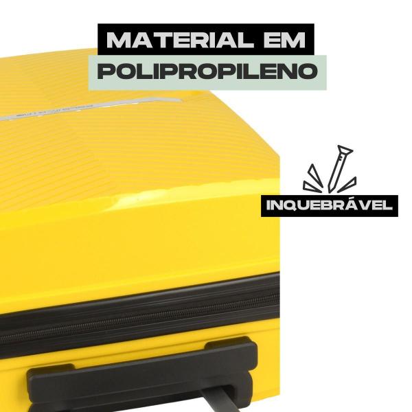 Imagem de Mala De Viagem Grande 32Kg Cadeado Tsa Polipropileno Amarelo