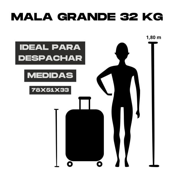 Imagem de Mala De Viagem Grande 32Kg Expansiva Marseille Ouro Luxo