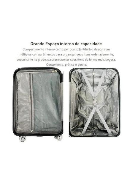 Mala De Viagem Grande 32Kg + Frasqueira C Abs Rodinhas 360 - Bracklion Imagem de Mala De Viagem Grande 32Kg + Frasqueira C Abs Rodinhas 360