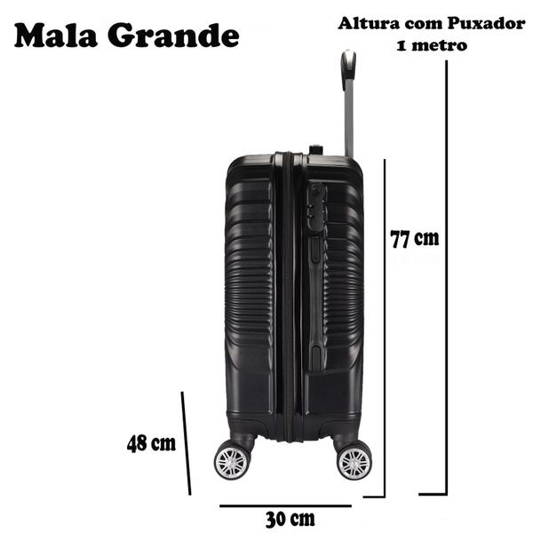 Imagem de Mala De Viagem Grande 77x48x30 Em Abs C/ Rodinhas 360º Rosa Ouro