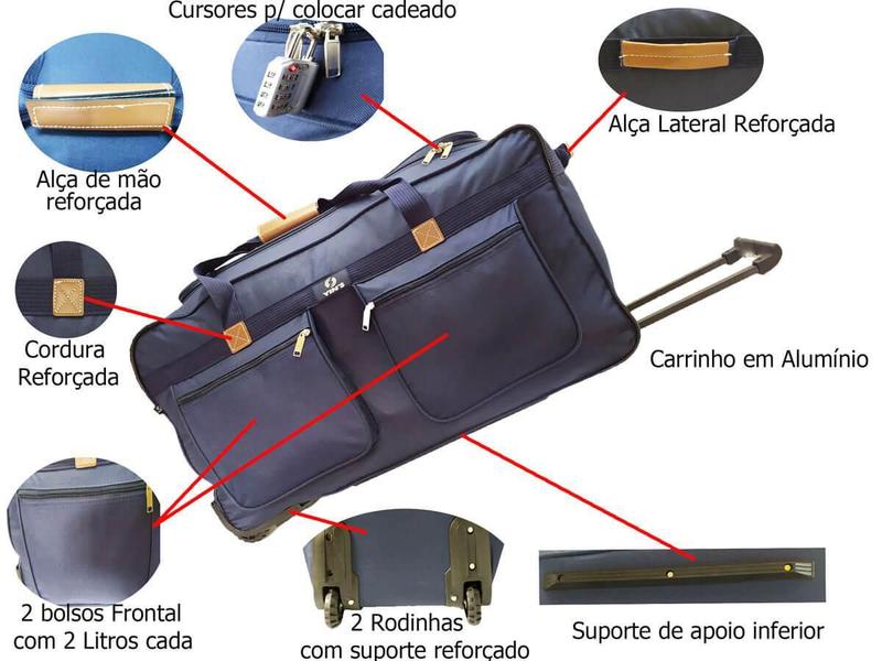 Imagem de Mala De Viagem Grande Bolsa Para Viagem Grande Com Rodas