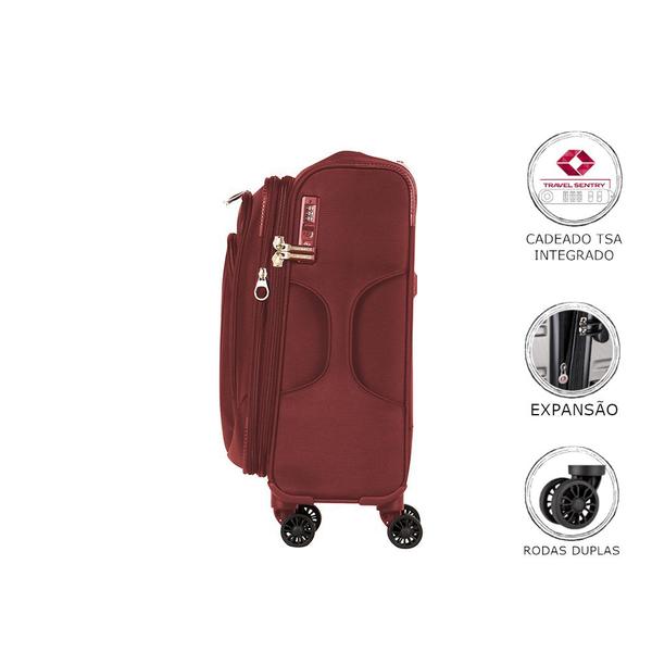 Imagem de Mala de Viagem Grande em Poliester Samsonite Kick Air Cadeado Tsa e Rodas Duplas 360º Vermelha