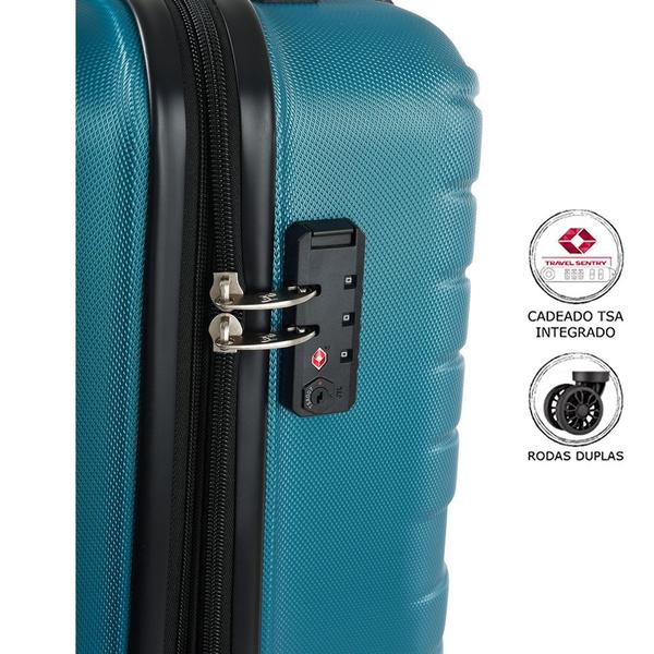 Imagem de Mala de Viagem Grande Exp Abs American Tourister By Samsonite Recife Tsa Rodas Duplas 360 Verde