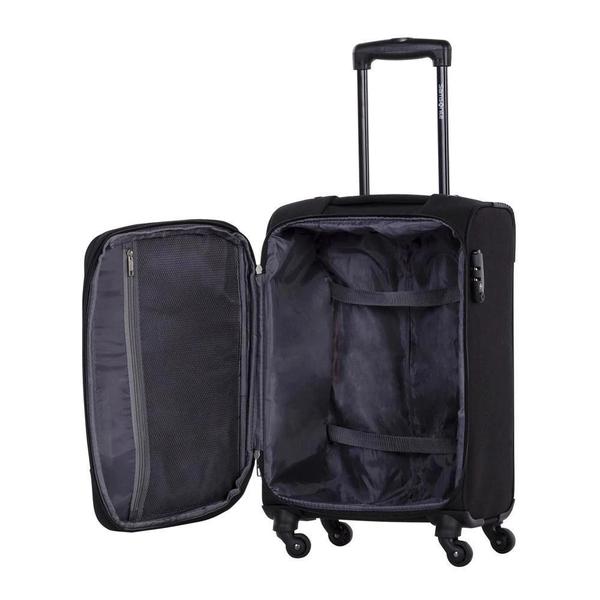 Imagem de Mala de Viagem Grande Expansível Poliester Samsonite Bahia Cadeado Tsa Rodas 360 Preta