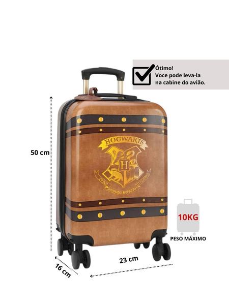 Imagem de Mala de Viagem Harry Potter Hogwarts Oficial Marrom MF10391