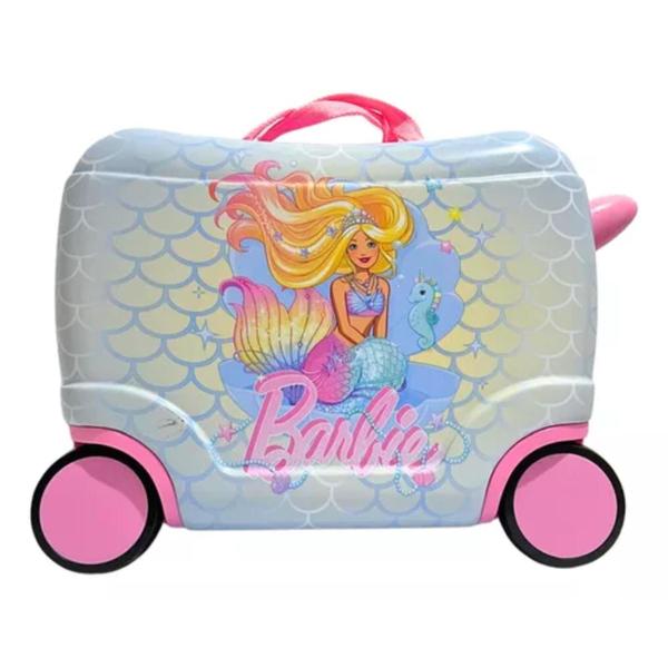 Imagem de Mala de Viagem Infantil com Rodinhas da Barbie Sereia Luxcel