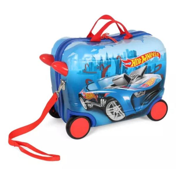 Imagem de Mala de Viagem Infantil com Rodinhas do Hot Wheels Luxcel