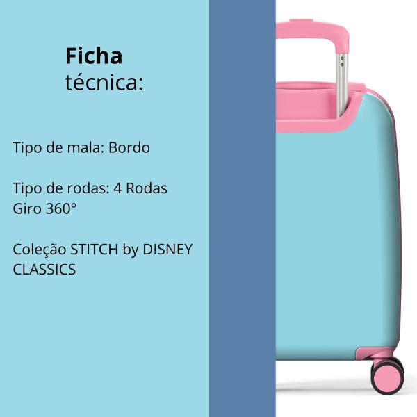 Imagem de Mala de Viagem Infantil Stitch Verde Juvenil Luxo Luxcel