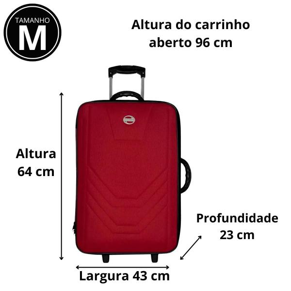 Imagem de Mala de Viagem Média 23kg com 2 alças e 2 rodinhas Village