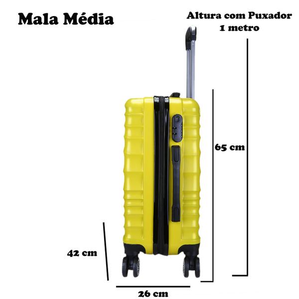 Imagem de Mala de Viagem Média As67 - Em Abs C/ Rodinhas 360º (65x42x26)