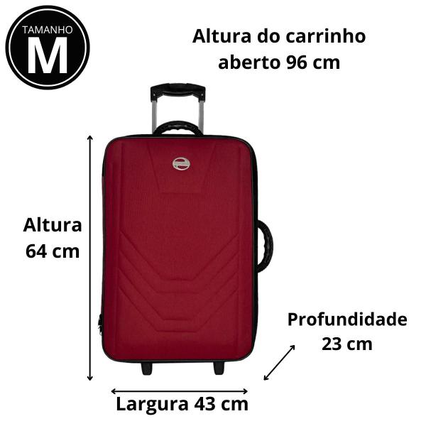 Imagem de Mala de Viagem Média Básica Resistente Village capacidade 23 kg