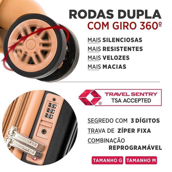 Imagem de Mala De Viagem Nice Rígida 360 Santino - Cor: Preto