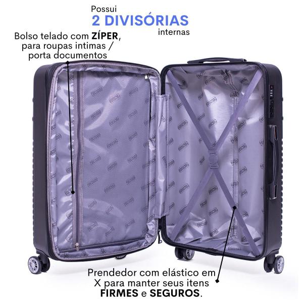 Imagem de Mala De Viagem Pequena 10kg Mundi Tóquio 360 Graus ABS MD2159