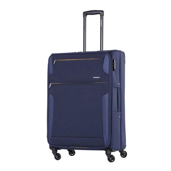 Imagem de Mala de Viagem Pequena Bordo Samsonite Bahia Poliéster Expansível Rodas 360 Cadeado TSA - AZUL