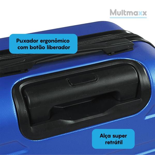 Imagem de Mala de Viagem Pequena de Bordo 10kg  ABS com alça e 4 Rodinhas Multmaxx