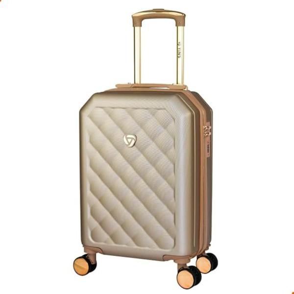 Mala Deluxe 20 Polegadas Em ABS Champagne YS21161CH - Yin's Imagem de Mala Deluxe 20 Polegadas Em ABS Champagne YS21161CH
