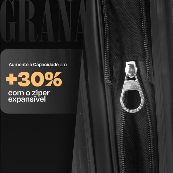 Mala Grande 32Kg Polipropileno Expansiva Rodas 360 Granada - Polo King Granada Imagem de Mala Grande 32Kg Polipropileno Expansiva Rodas 360 Granada