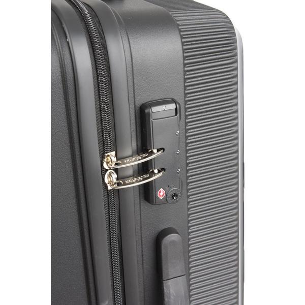 Imagem de Mala Grande para Viagem Polipropileno American Tourister Camboriu Cadeado Integrado Rodas 360º Preta