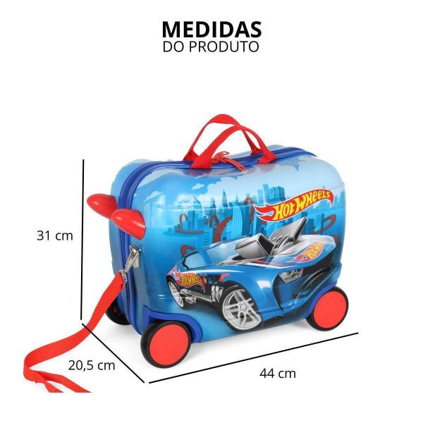 Imagem de Mala Infantil De Viagem Hot Wheels Com Rodinhas - Luxcel