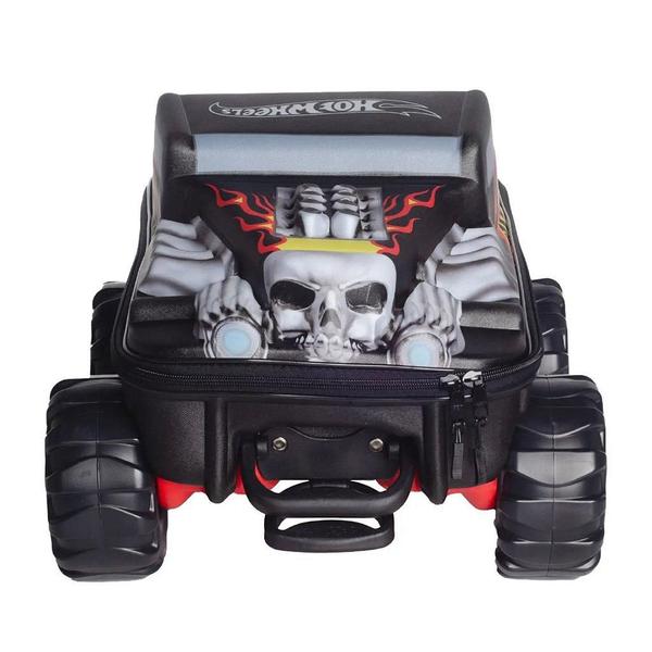 Imagem de Mala Infantil MaxToy HotWheels Bone Monster Trucks 