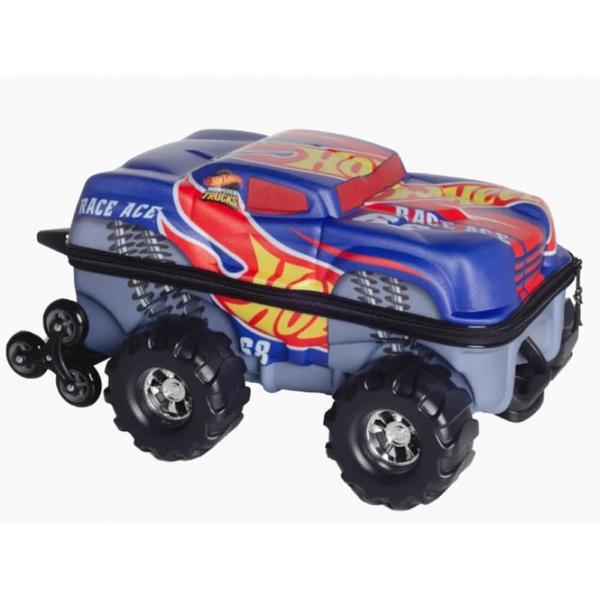 Imagem de Mala Infantil MaxToy HotWheels Race Monster Trucks