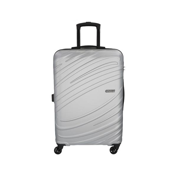 Imagem de Mala Média para Viagem Abs American Tourister Tesa By Samsonite Cadeado Integrado Rodas 360 Prata