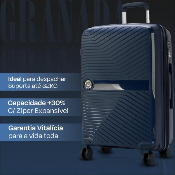 Imagem de Mala Poloking Grande 32Kg Polipropileno Expansiva 75X49X30Cm