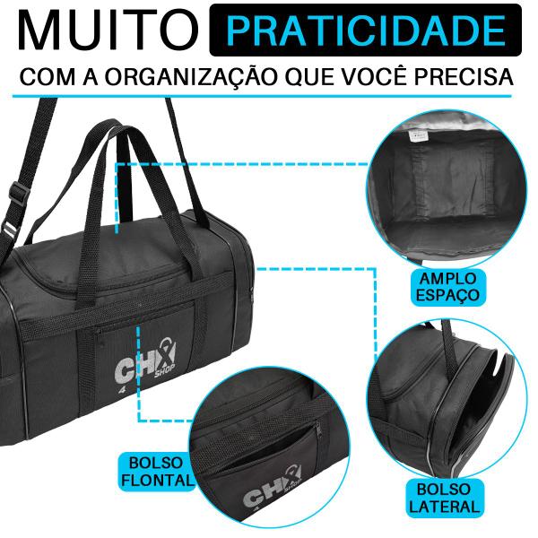 Imagem de Mala Sacola Bolsa de Viagem Dobrável Mao Transversal Tecido Chx T9