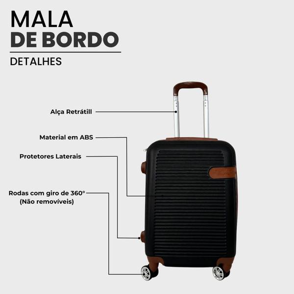 Imagem de Mala Viagem De Bordo Premium Pequena De Mão 10kg Tam M 18'