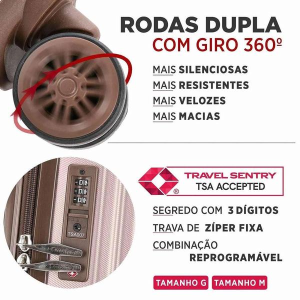 Imagem de Mala Viagem Grande Palzio Abs Rígida Rodas Giro 360