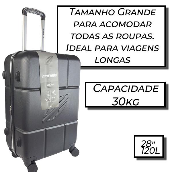 Imagem de Mala Viagem Mormaii Grande 30kg Expasível Rodas 360º ABS Super Leve