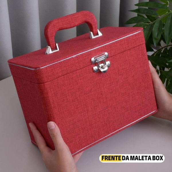 Imagem de Maleta Box 240 fotos 15x21 com 4 Álbuns Fotográficos JUTA VERMELHO