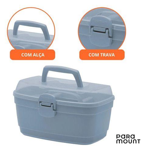 Maleta Box Multiuso Paramount Com Divisórias Cinza - Paramount Plásticos Imagem de Maleta Box Multiuso Paramount Com Divisórias Cinza