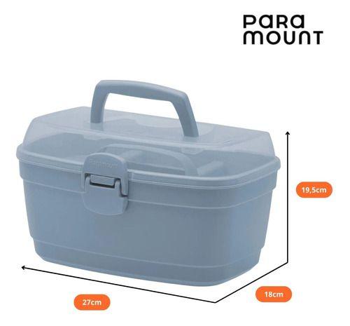 Maleta Box Multiuso Paramount Com Divisórias Cinza - Paramount Plásticos Imagem de Maleta Box Multiuso Paramount Com Divisórias Cinza