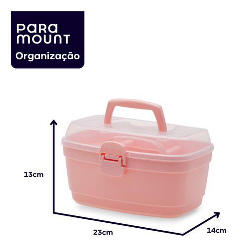 Imagem de Maleta Box Multiuso Paramount Com Divisórias Rosa Paramount