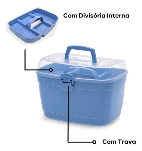 Imagem de Maleta Box Multiuso Paramount Grande Com Divisórias Azul