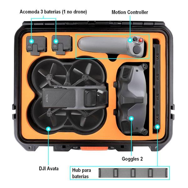 Imagem de Maleta Case Rígida p/ Drone DJI Avata - Sunnylife AQX-6