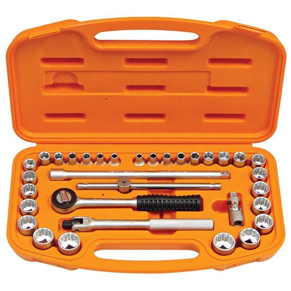 Maleta com Soquetes e Acessórios 3/8" 33 Peças - 44819233 - TRAMONTINA Imagem de Maleta com Soquetes e Acessórios 3/8" 33 Peças - 44819233 - TRAMONTINA