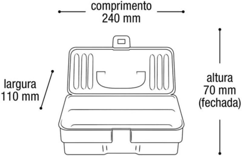 Imagem de Maleta Combat Organizadora Com Trava Multiuso para Ferramentas Preto e Laranja Arqplast