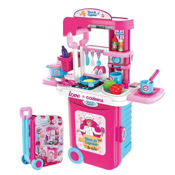 Imagem de Maleta Cozinha Brinquedo Infantil Chef Diversos Acessórios