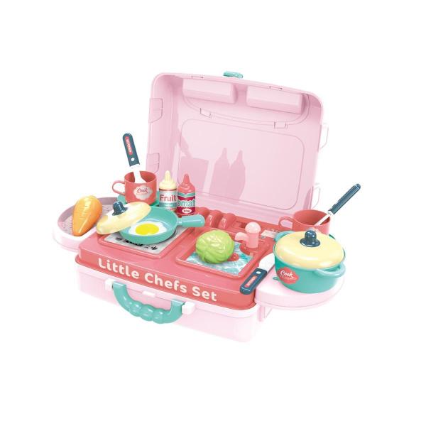 Imagem de Maleta de Brinquedo 3 em 1 Top Kitchen Replay Kids - Rosa