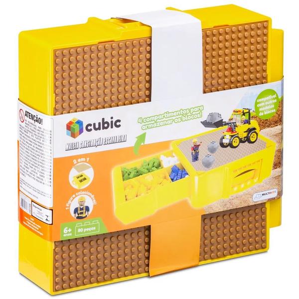 Maleta De construção de Carros Cubic Marrom Multikids Imagem de Maleta De construção de Carros Cubic Marrom Multikids